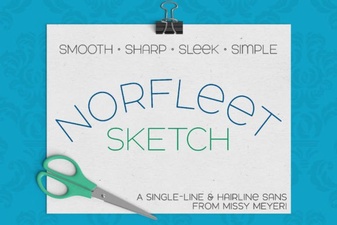 Norfleet Sketch Font for Minimalist Design Projects