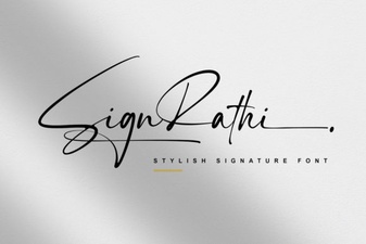 Design with Unique Sign Rathi Font Characters